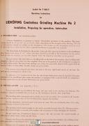LidKoping-Lidkoping Sweden, Centerless Grinding Machine, Operators Manual 1956-All Models-01